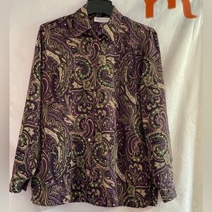 LADIES PURPLE & GREEN TOP